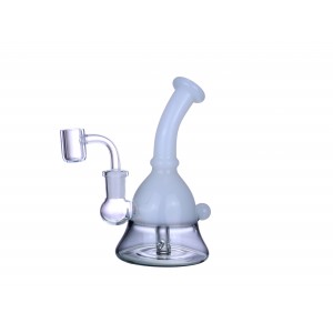 6.1" Clover Glass Bent Neck Beaker Water Pipe [WPE-586]